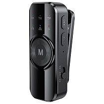 Portable Clip-on Bluetooth-compatible 6.0 Adapter, Dual Link Transmitter Receiver with  AUX for Car Hands-free Calling & Navigation, Supports TF Card Music Playback Wireless Audio Converter