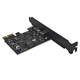 USB 3.2 expansion card GEN1 adapter 5Gbps TYPE-C front and back plug uPD720202 main control adapter card (dual port TYPE-PCI-E1X)