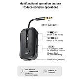 Bluetooth-compatible 5.5 2-in-1 Audio Transmitter Receiver AUX USB Flash Drive Adapter For Car Audio TV Audio