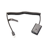 NP-FW50 Type-C PD Dummy Battery 9V DC Power Supply Spring Cable for Sony ZV-E10 A7S A7R A7M2 A6300 A6400 Camera External USB-C Power Bank Adapter