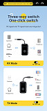 Bluetooth-compatible 6.0 2-in-1 Audio Transmitter Receiver, AUX Adapter, TF Card Play