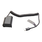 DMW-BLF19 DMW-DCC12 Type-C PD Dummy Battery 9V DC Power Supply Spring Cable for Panasonic GH5S GH4 G9 Camera External USB-C Power Bank Adapter