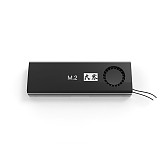 M.2 NVMe SSD Heatsink with Turbo Cooling Fan, Aluminum Alloy NGFF Solid State Drive Cooler Armor for Desktop PC