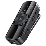 Portable Clip-on Bluetooth-compatible 6.0 Adapter, Dual Link Transmitter Receiver with  AUX for Car Hands-free Calling & Navigation, Supports TF Card Music Playback Wireless Audio Converter