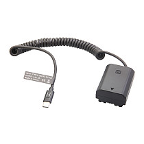 NP-FZ100 Type-C PD Dummy Battery 9V DC Power Supply Spring Cable for Sony A7C A7M3 A7R3 A7R4 A7S3 Camera External USB-C Power Bank Adapter