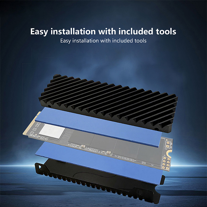 Aluminum M.2 SSD Heatsink solid-state heat dissipation vest computer heatsink strong wind power fast cooling