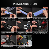 Active Aluminum M.2 NVMe SATA SSD Heatsink with Turbo Fan, High Airflow Solid State Drive Cooler Armor, Prevent Thermal Throttling for Desktop PC PS5