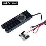 Active Aluminum M.2 NVMe SATA SSD Heatsink with Turbo Fan, High Airflow Solid State Drive Cooler Armor, Prevent Thermal Throttling for Desktop PC PS5