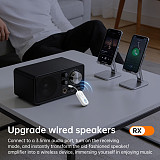 Bluetooth-compatible 5.5 Audio Adapter 2-in-1 Transmitter Receiver, Dual Link 3.5mm AUX Wireless Converter for Airplane & Car, Hands-free Calling, Navigation & Music Streaming