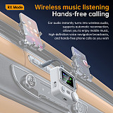 Bluetooth-compatible 6.0 Audio Adapter with HD Screen, Dual Link Transmitter Receiver, 3.5mm AUX Wireless Audio Converter for Car & Home
