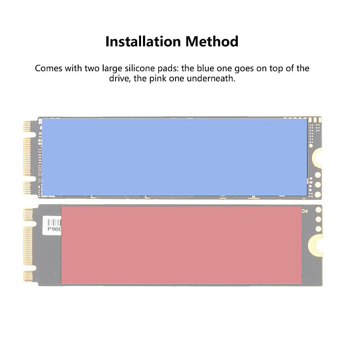 Ultra-Thin Aluminum M.2 2280 SSD Heatsink Cooler Armor, Low-Profile Thermal Radiator for Desktop PC Gaming Laptops