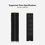 M.2 NVMe SSD Heatsink Cooler Armor, Aluminum Thermal Radiator for Desktop PC 