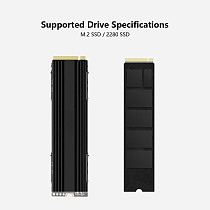 M.2 NVMe SSD Heatsink Cooler Armor, Aluminum Thermal Radiator for Desktop PC 