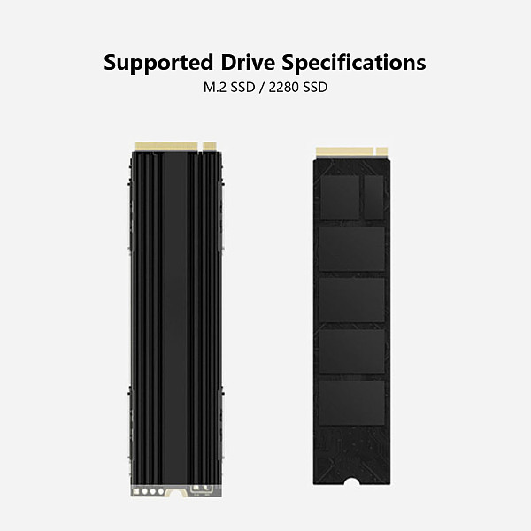 M.2 NVMe SSD Heatsink Cooler Armor, Aluminum Thermal Radiator for Desktop PC 