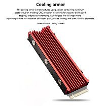 Ultra-Thin Aluminum M.2 2280 SSD Heatsink Cooler Armor, Low-Profile Thermal Radiator for Desktop PC Gaming Laptops