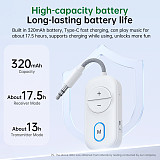 Bluetooth-compatible 5.5 Audio Adapter 2-in-1 Transmitter Receiver, Dual Link 3.5mm AUX Wireless Converter for Airplane & Car, Hands-free Calling, Navigation & Music Streaming
