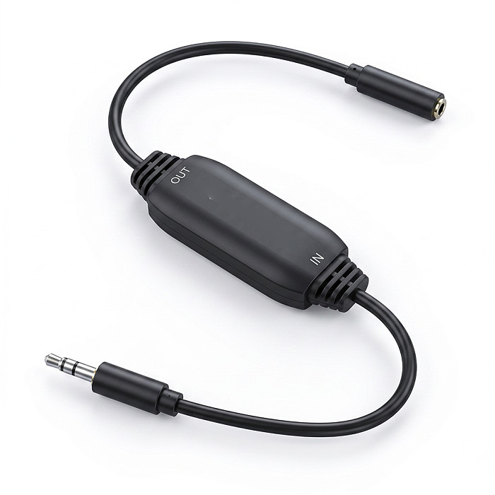 3.5mm to 3.5mm Audio Ground Loop Isolator, Car Stereo Noise Filter Suppressor, Eliminates Alternator Buzz & Electrical Current Hum