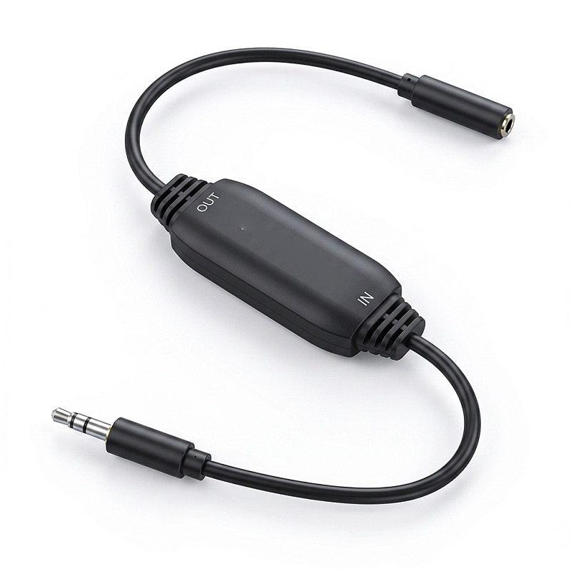 3.5mm to 3.5mm Audio Ground Loop Isolator, Car Stereo Noise Filter Suppressor, Eliminates Alternator Buzz & Electrical Current Hum