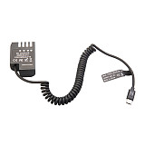 DMW-BLF19 DMW-DCC12 Type-C PD Dummy Battery 9V DC Power Supply Spring Cable for Panasonic GH5S GH4 G9 Camera External USB-C Power Bank Adapter