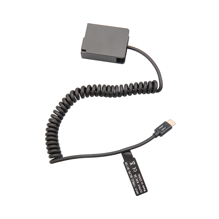 DMW-BLC12 DMW-DCC8 Type-C PD Dummy Battery 9V DC Power Supply Spring Cable for Panasonic G95 G6 G7 G85 Sigma FP Camera External USB-C Power Bank Adapter
