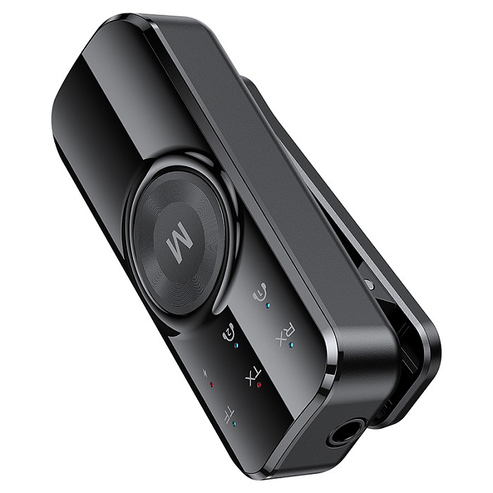 Portable Clip-on Bluetooth-compatible 6.0 Adapter, Dual Link Transmitter Receiver with  AUX for Car Hands-free Calling & Navigation, Supports TF Card Music Playback Wireless Audio Converter