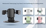 2-in-1 Aluminum Alloy Bracket For Headphone & Cup Holder, Desk Clamp & Wall Mount Organizer