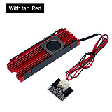 Active Aluminum M.2 NVMe SATA SSD Heatsink with Turbo Fan, High Airflow Solid State Drive Cooler Armor, Prevent Thermal Throttling for Desktop PC PS5