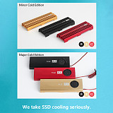 M.2 NVMe SSD Heatsink with Turbo Cooling Fan, Aluminum Alloy NGFF Solid State Drive Cooler Armor for Desktop PC