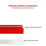 M.2 NVMe SSD Heatsink Cooler Armor, Aluminum Thermal Radiator for Desktop PC 