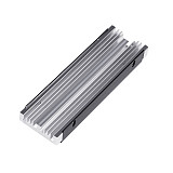 Active Aluminum M.2 NVMe SATA SSD Heatsink with Turbo Fan, High Airflow Solid State Drive Cooler Armor, Prevent Thermal Throttling for Desktop PC PS5