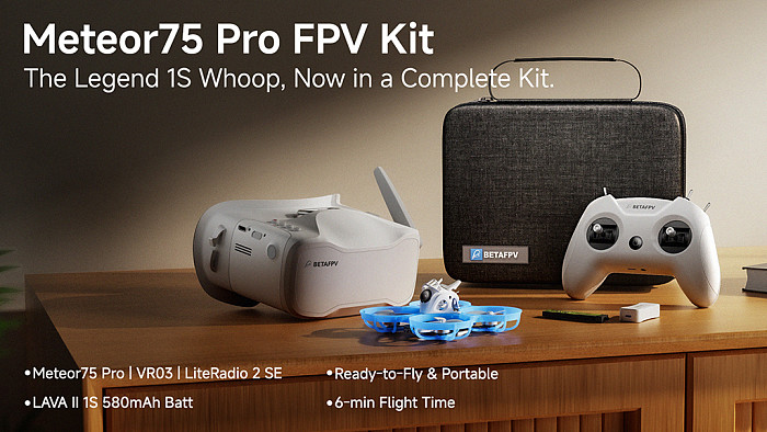 (BETAFPV)Meteor75 Pro FPV Kit With Brushless Whoop Quadcopter Transmitter VR03 FPV Goggles