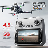 K18Max GPS HD Aerial Photography Drone with 4.5-Inch Screen Controller, Brushless Smart Obstacle Avoidance RC Aircraft