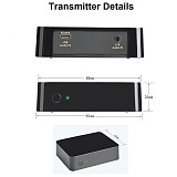 AB50 External USB Wireless Sound Card, UHF 1-to-Multiple Wireless Audio Transmitter & Receiver, Zero-Latency HiFi, Anti-Interference Wall-Penetrating