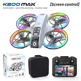 K200MAX GT3 Brushless Screen Controller Drone, HD Aerial Photography Optical Flow Positioning RC Airplane with LED Lights 4.5-Inch Large Screen Controller