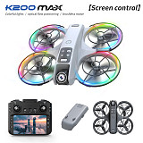 K200MAX GT3 Brushless Screen Controller Drone, HD Aerial Photography Optical Flow Positioning RC Airplane with LED Lights 4.5-Inch Large Screen Controller