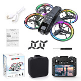 K200MAX GT3 Brushless Screen Controller Drone, HD Aerial Photography Optical Flow Positioning RC Airplane with LED Lights 4.5-Inch Large Screen Controller