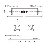 500g Ω (500kM Ω)/2W ultra-high resistance resistor with compact aluminum alloy shell and BNC interface