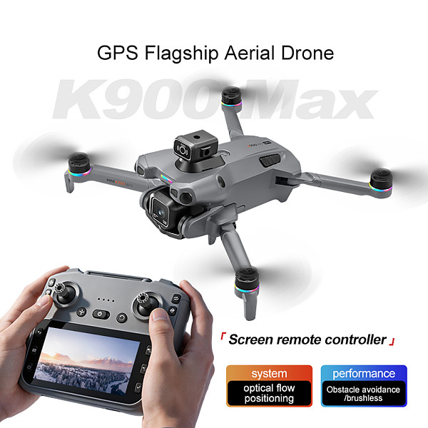 K900MAX Brushless Aerial Photography Drone with Large Screen Controller, Optical Flow Positioning & Smart Obstacle Avoidance