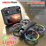 K200MAX GT3 Brushless Screen Controller Drone, HD Aerial Photography Optical Flow Positioning RC Airplane with LED Lights 4.5-Inch Large Screen Controller