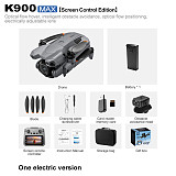 K900MAX Brushless Aerial Photography Drone with Large Screen Controller, Optical Flow Positioning & Smart Obstacle Avoidance