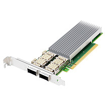100GbE Dual Port Server Network Card, PCIe 4.0 x16 Fiber Optic NIC with Genuine E810 Chip, Intel E810-CQDA2 Converged Network Adapter