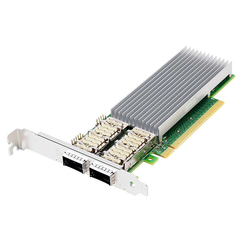 100GbE Dual Port Server Network Card, PCIe 4.0 x16 Fiber Optic NIC with Genuine E810 Chip, Intel E810-CQDA2 Converged Network Adapter