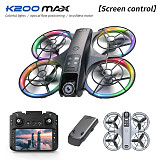 K200MAX GT3 Brushless Screen Controller Drone, HD Aerial Photography Optical Flow Positioning RC Airplane with LED Lights 4.5-Inch Large Screen Controller