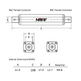 100G Ω (100kM Ω)/2W ultra-high resistance resistor with compact aluminum alloy shell and BNC interface