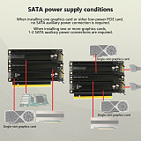 PCIe x16 to 4x PCIe x4 Splitter Adapter Card, PCIe 3.0 Clock Splitting Riser Extender, P3AV2 PCB Motherboard Expansion Card