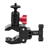 XT-XINTE 1/4 ball head clamp seat/aluminum alloy C-shaped power clamp/bracket/suction cup photography accessory suitable for DJI Pocket 4P/4/3