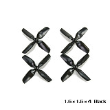 HQProp 1.6x1.6x4 Micro Quadcopter Propellers, 1mm Hole  (2 CW + 2 CCW) Propellers For Mini FPV Drone for Micro Quadcopter