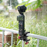 XT-XINTE 1/4 ball head clamp seat/aluminum alloy C-shaped power clamp/bracket/suction cup photography accessory suitable for DJI Pocket 4P/4/3