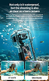 XT-XINTE Waterproof Diving Housing for DJI Pocket 3 & 4, 50M Deep Dive Protective Case with Cold Shoe & Dual Cold Shoe Mounts, Anti-Corrosion Shockproof Underwater Shell for Action Camera Accessories