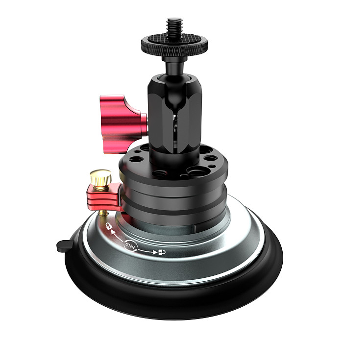 XT-XINTE 1/4 ball head clamp seat/aluminum alloy C-shaped power clamp/bracket/suction cup photography accessory suitable for Insta360 Luna Ultra